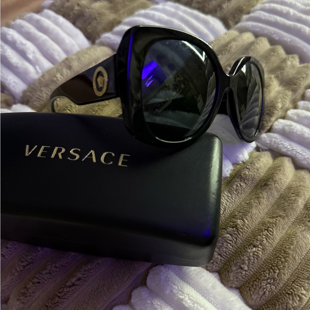 Versace Glossy Black Sunglasses